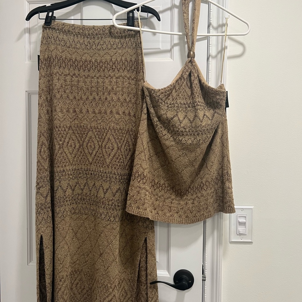 NWT LAUREN by Ralph Lauren two piece knit set
